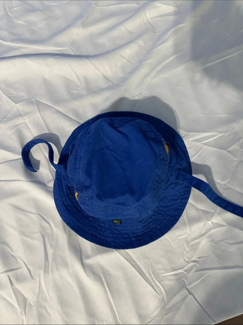 REI Kids' Royal Blue Bucket Hat with Forest Embroidery